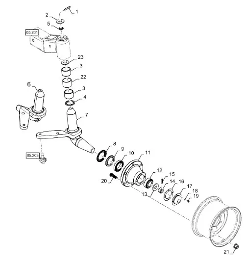 87373139 - Кулак прав. заднего моста CS, CSX , CX6